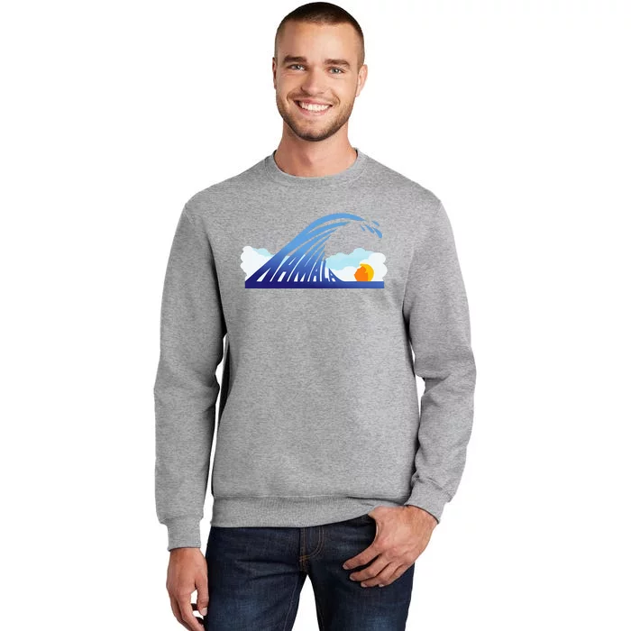 Kamala Wave Blue Wave Over Trump Tall Sweatshirt