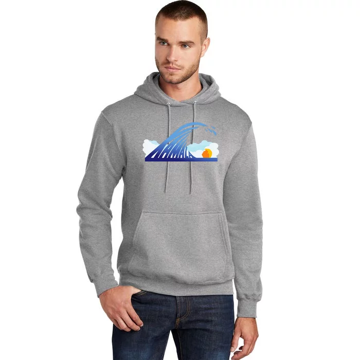 Kamala Wave Blue Wave Over Trump Tall Hoodie