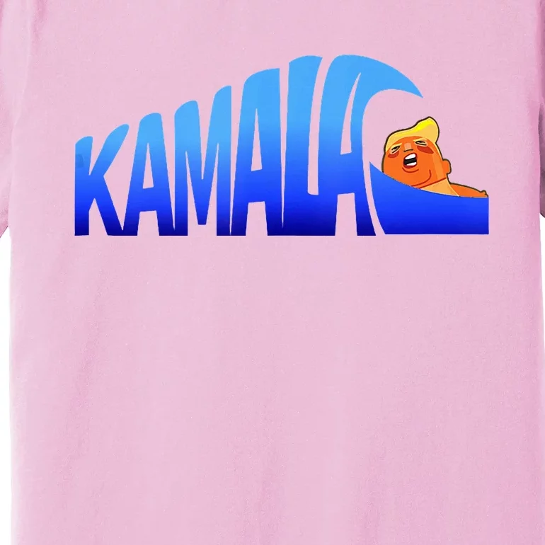 Kamala Wave Blue Wave Over Trump Premium T-Shirt