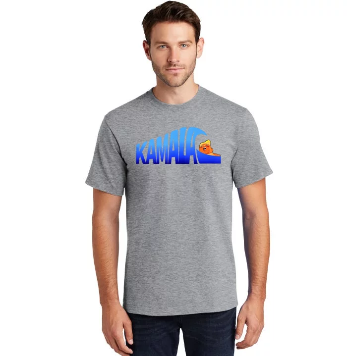 Kamala Wave Blue Wave Over Trump Tall T-Shirt