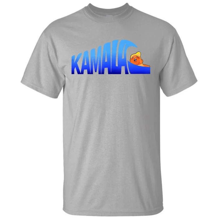 Kamala Wave Blue Wave Over Trump Tall T-Shirt