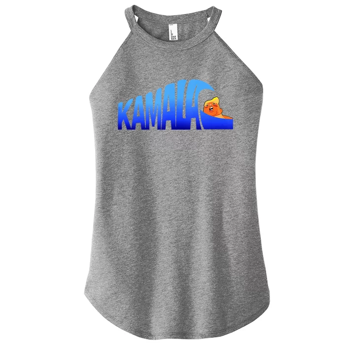 Kamala Wave Blue Wave Over Trump Women’s Perfect Tri Rocker Tank