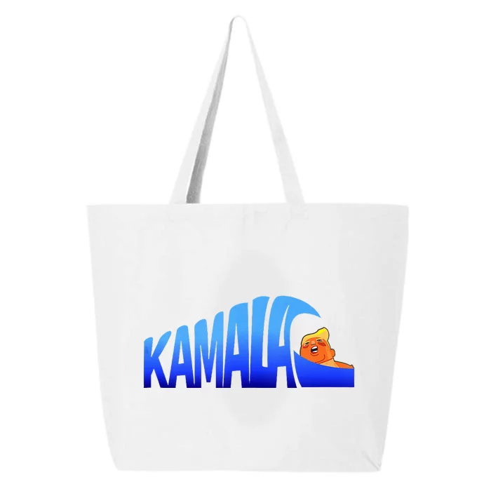 Kamala Wave Blue Wave Over Trump 25L Jumbo Tote