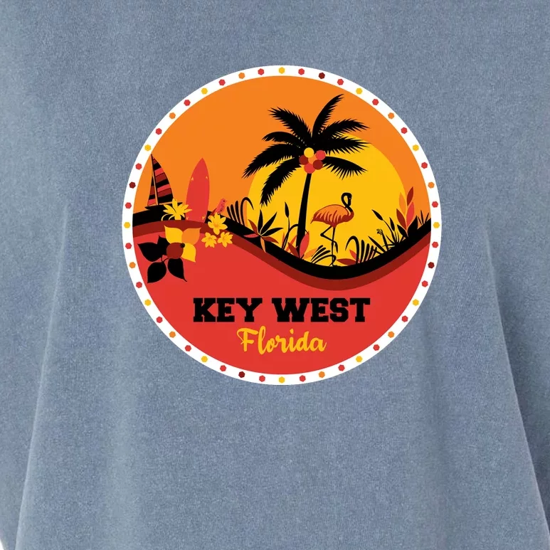 Key West Circular Logo Garment-Dyed Women's Muscle Tee