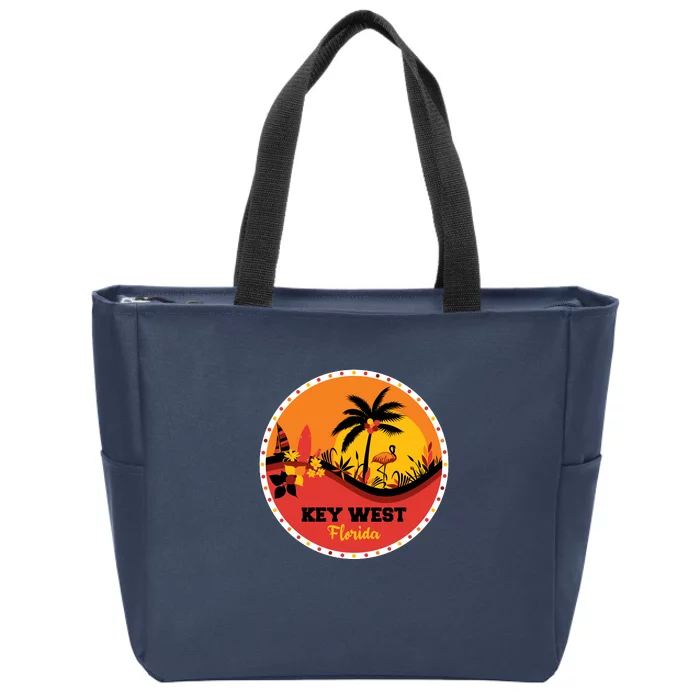 Key West Circular Logo Zip Tote Bag