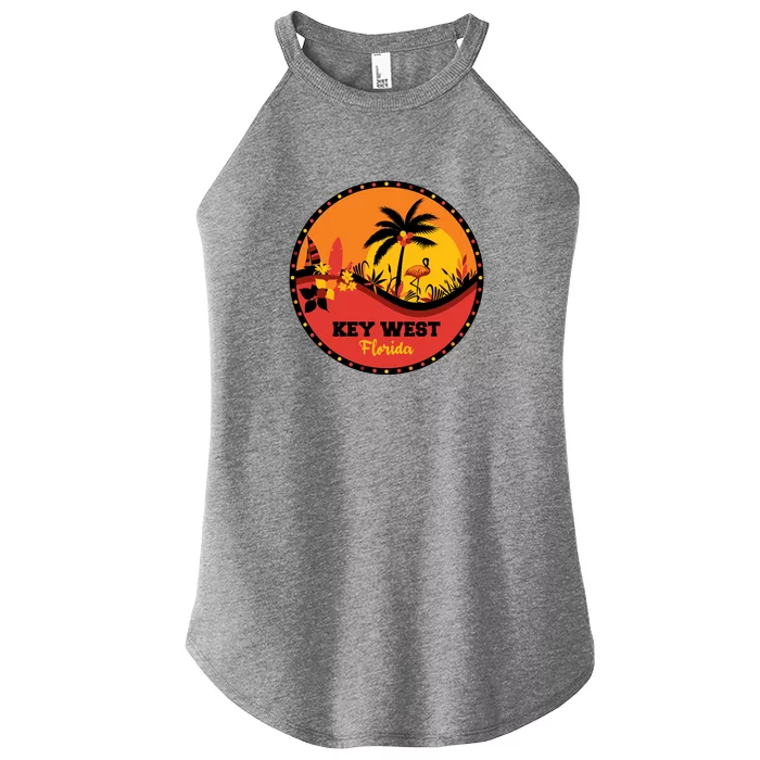 Key West Circular Logo Women’s Perfect Tri Rocker Tank