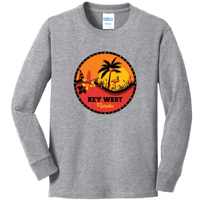 Key West Circular Logo Kids Long Sleeve Shirt