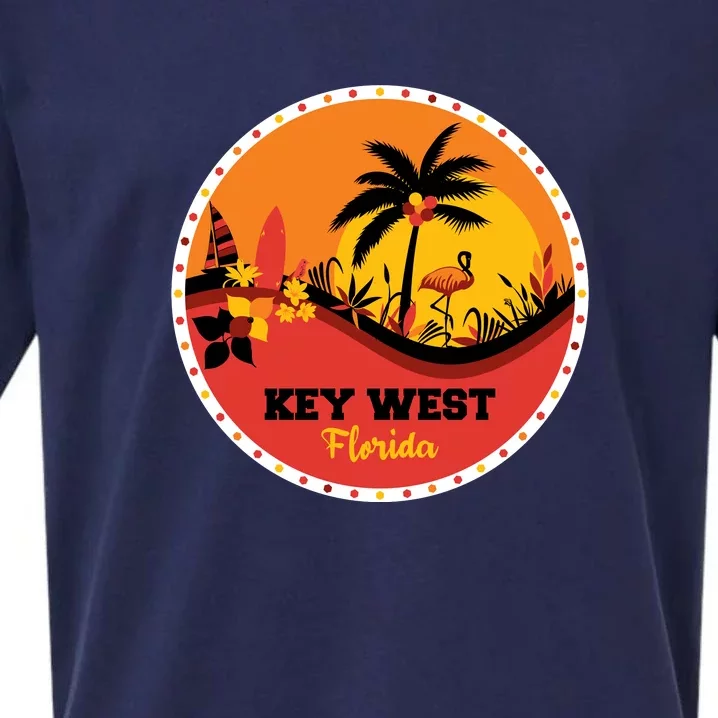 Key West Circular Logo Sueded Cloud Jersey T-Shirt