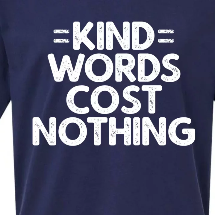 Kind Words Cost Nothing Meaningful Gift Sueded Cloud Jersey T-Shirt