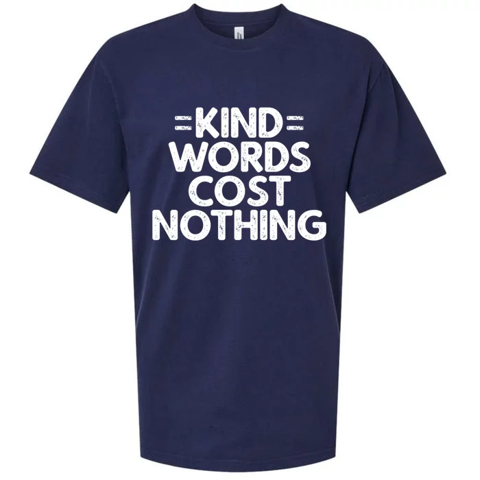 Kind Words Cost Nothing Meaningful Gift Sueded Cloud Jersey T-Shirt