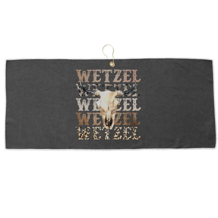 Koe Western Country Music Wetzel Bull Skull Large Microfiber Waffle Golf Towel