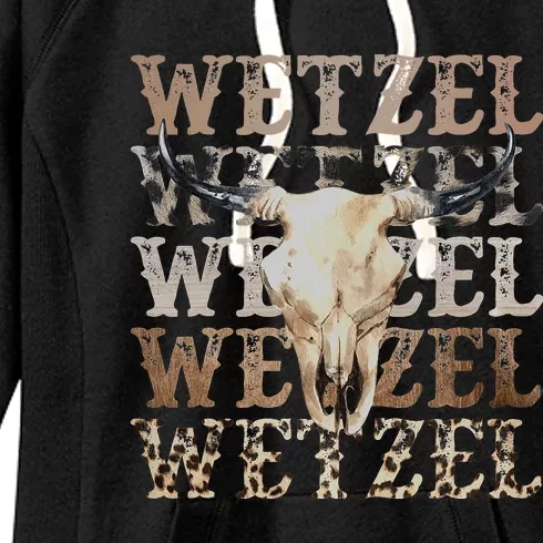 Koe Western Country Music Wetzel Bull Skull Women's Fleece Hoodie