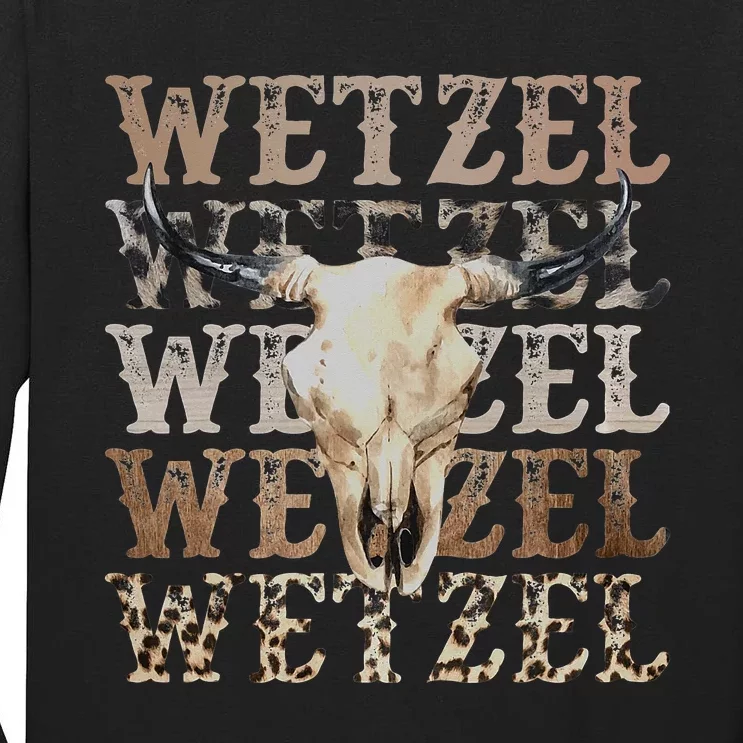 Koe Western Country Music Wetzel Bull Skull Tall Long Sleeve T-Shirt