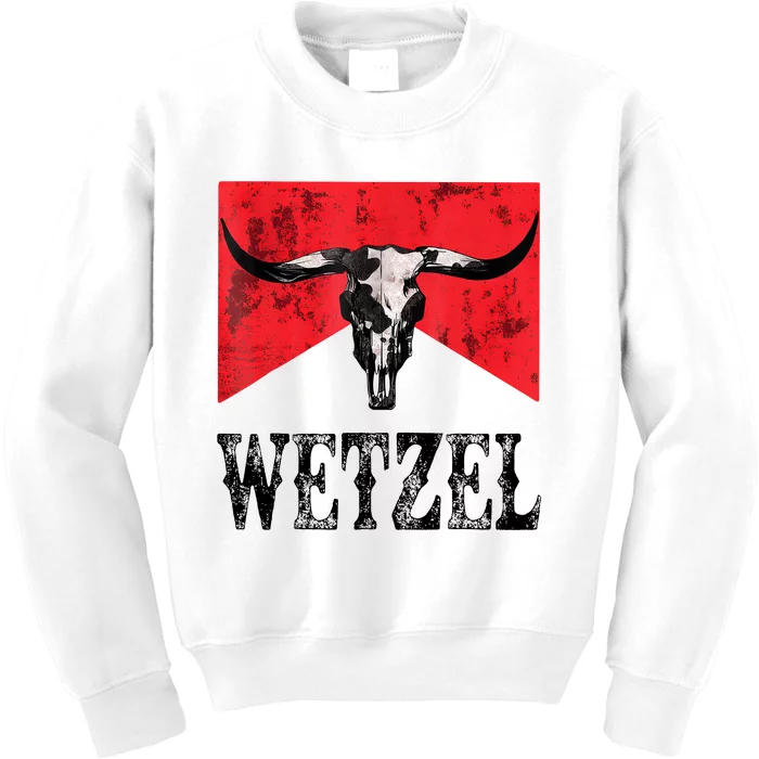 Koe Western Country Music Wetzel Bull Skull Kids Sweatshirt