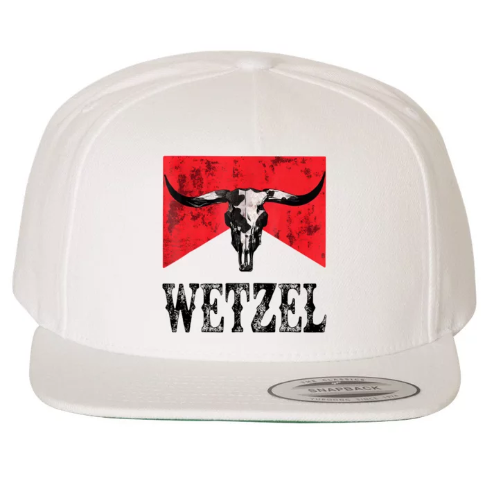 Koe Western Country Music Wetzel Bull Skull Wool Snapback Cap