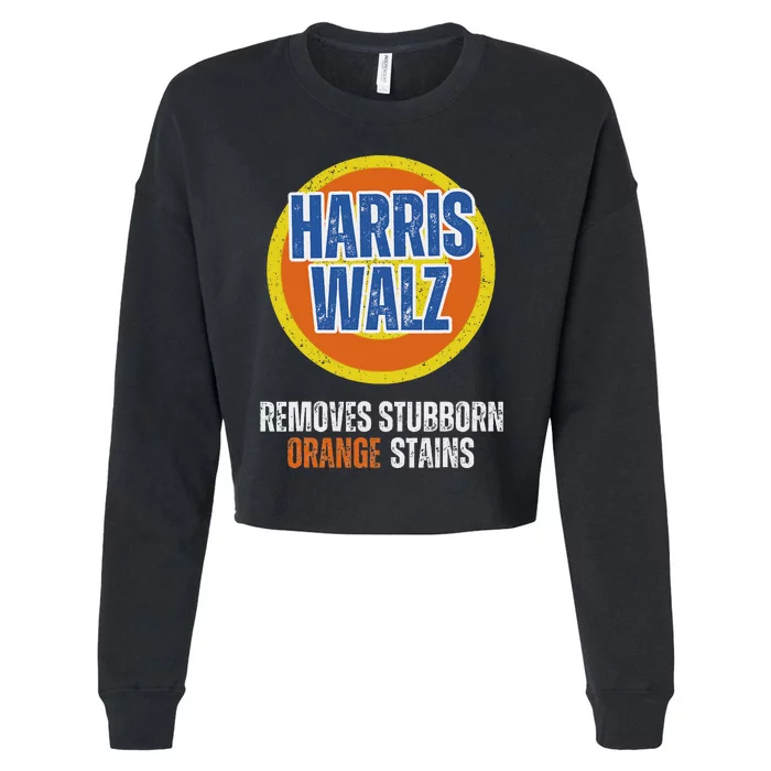 Kamala Walz Detergent Removes Stubborn Orange Stains 2024 Cropped Pullover Crew