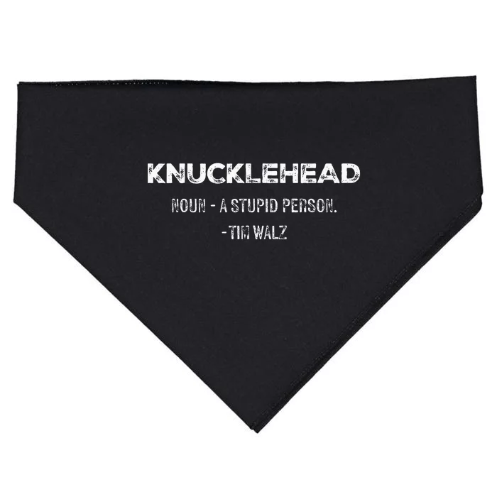 Knucklehead Waltz Definition 2024 Debate Tim Walz USA-Made Doggie Bandana