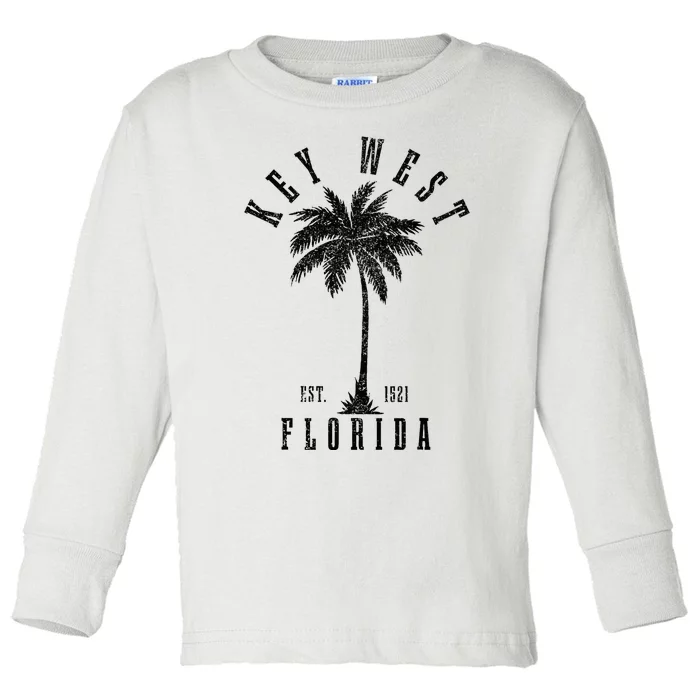 Key West Est. 1521 Florida Palm Tree Toddler Long Sleeve Shirt