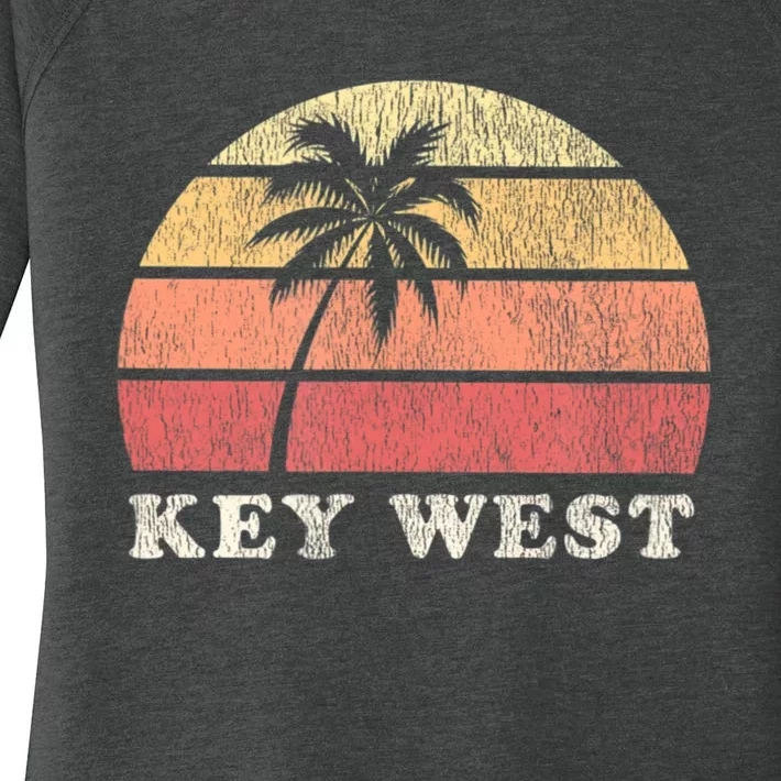 Key West Fl Vintage 70s Retro Women's Perfect Tri Tunic Long Sleeve Shirt