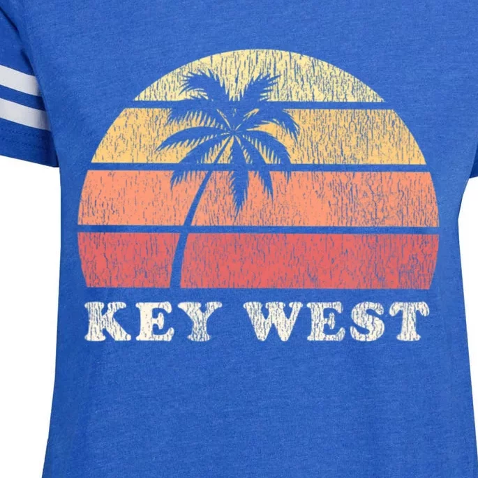 Key West Fl Vintage 70s Retro Enza Ladies Jersey Football T-Shirt