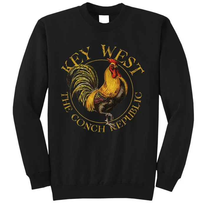 Key West Florida Vintage Rooster Design Souvenir Sweatshirt