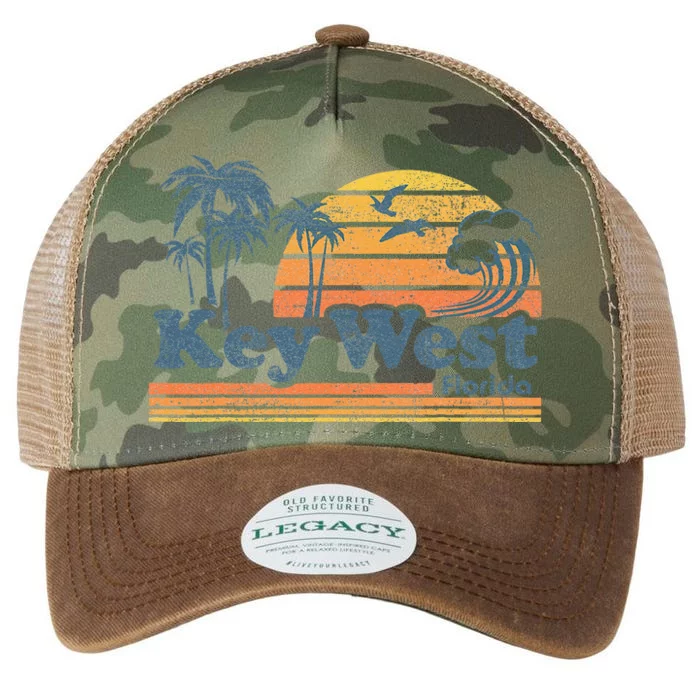 Key West Florida Beach Vintage Spring Break Vacation Retro Legacy Tie Dye Trucker Hat