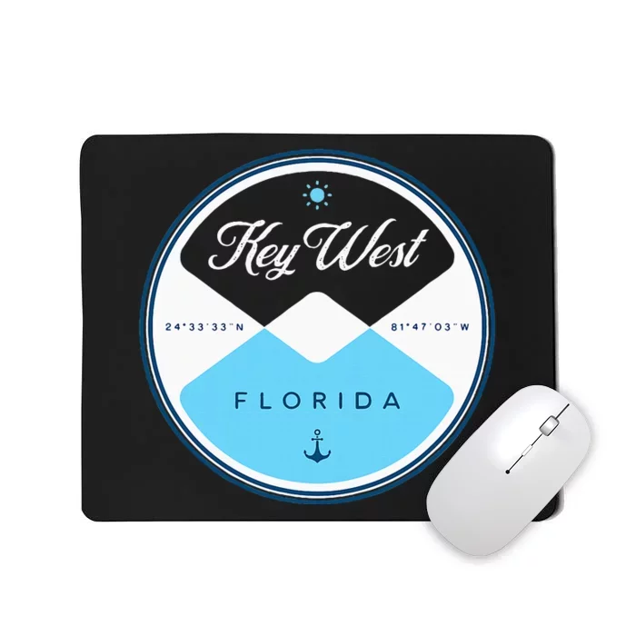 Key West Florida Circle Graphic Mousepad