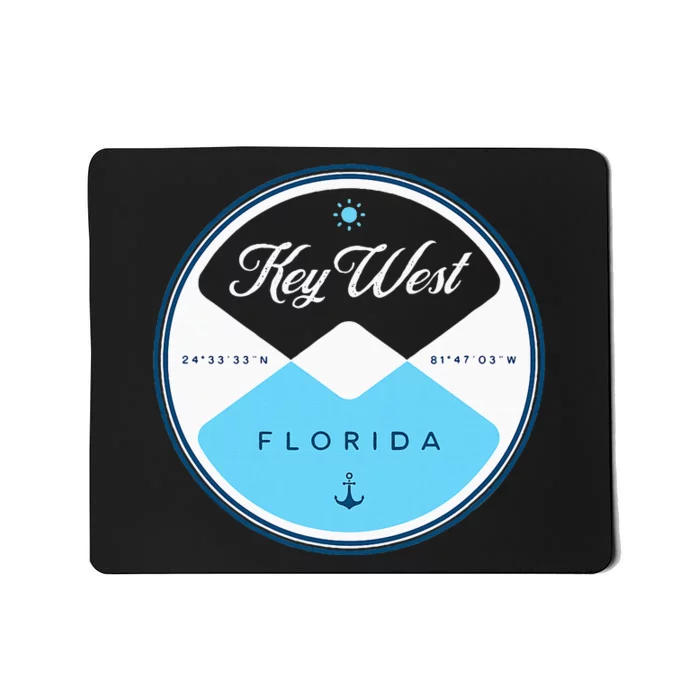 Key West Florida Circle Graphic Mousepad