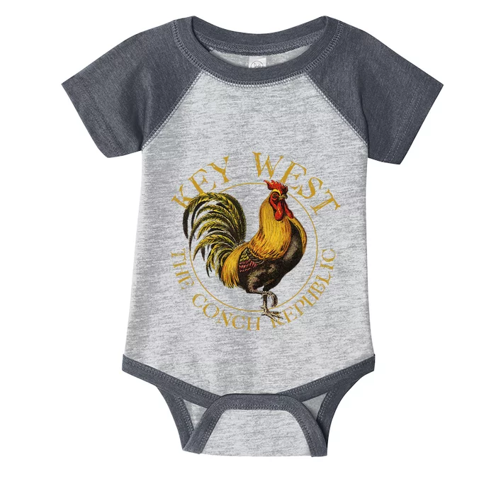 Key West Florida Vintage Rooster Souvenir Infant Baby Jersey Bodysuit