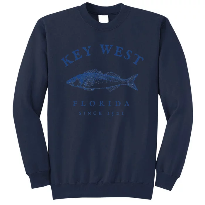 Key West Florida Vintage Fishing Tall Sweatshirt