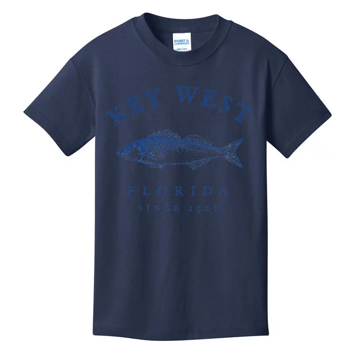 Key West Florida Vintage Fishing Kids T-Shirt