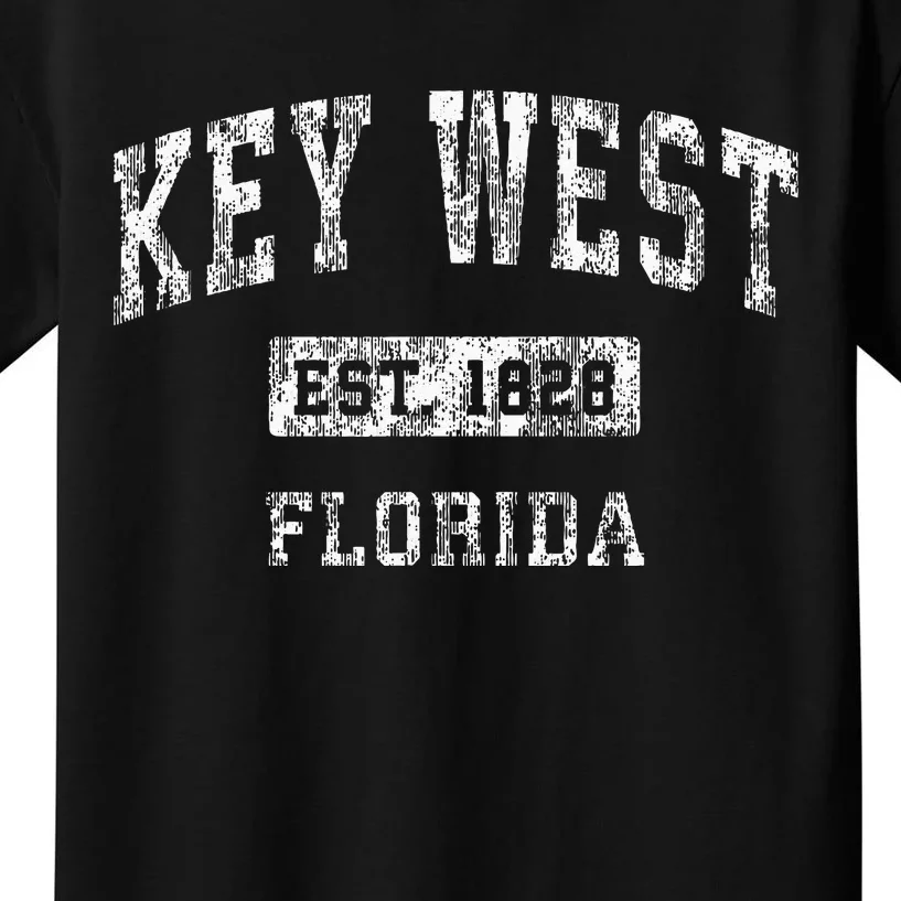 Key West Florida FL Vintage Established Sports Design Kids T-Shirt