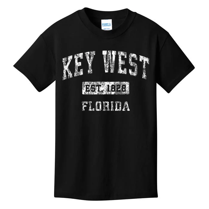 Key West Florida FL Vintage Established Sports Design Kids T-Shirt