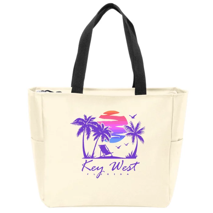 Key West Florida Spring Break Vacation Zip Tote Bag