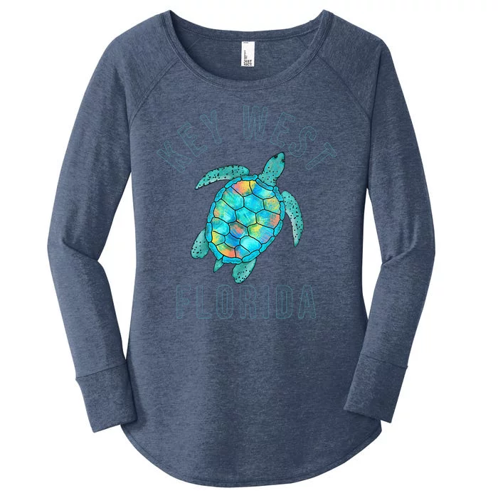 Key West Florida Sea Turtle Women's Perfect Tri Tunic Long Sleeve Shirt