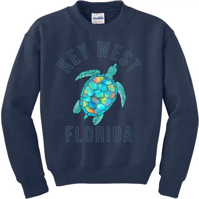 Key West Florida Sea Turtle Kids Sweatshirt