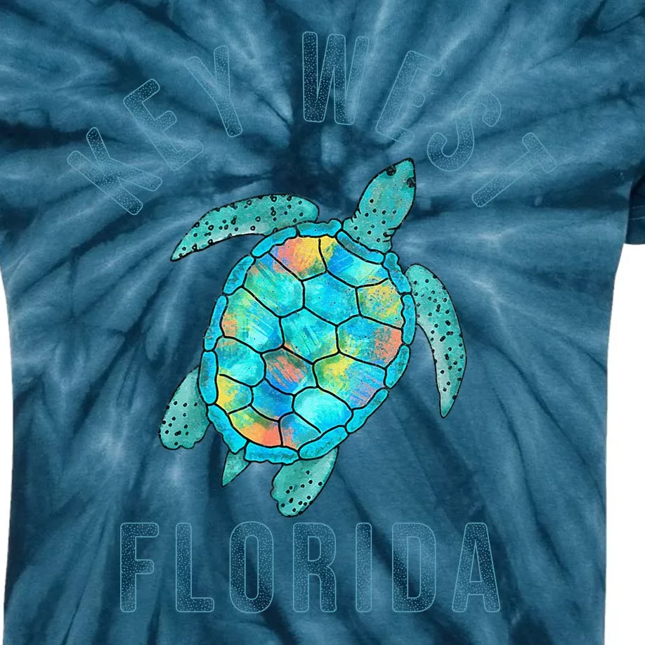 Key West Florida Sea Turtle Kids Tie-Dye T-Shirt