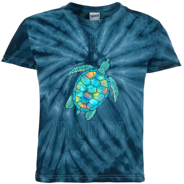 Key West Florida Sea Turtle Kids Tie-Dye T-Shirt