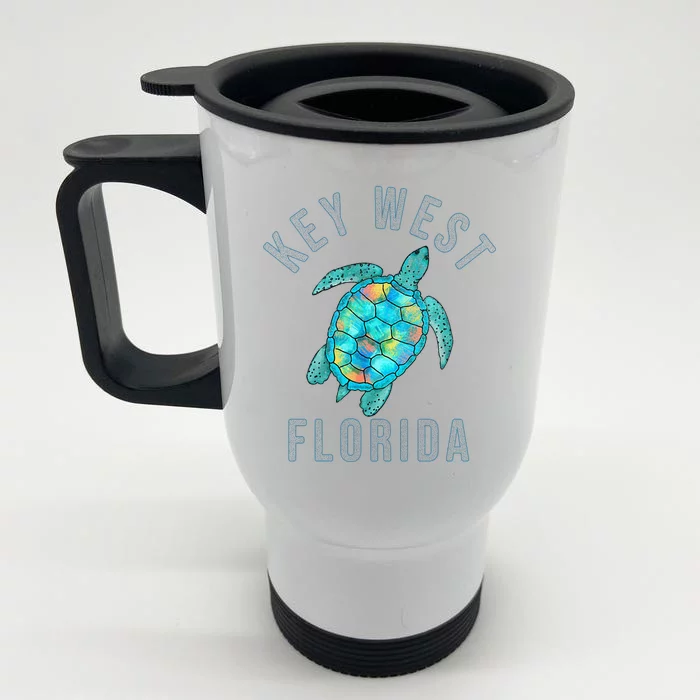 Key West Florida Sea Turtle Front & Back Stainless Steel Travel Mug