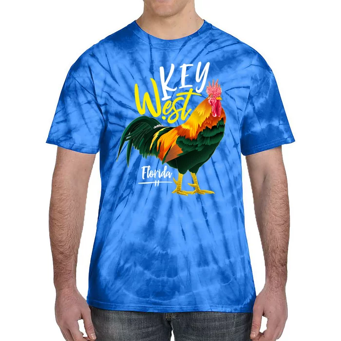 Key West Florida Keys Rooster Vacation Cruise Souvenir Gift Great Gift Tie-Dye T-Shirt