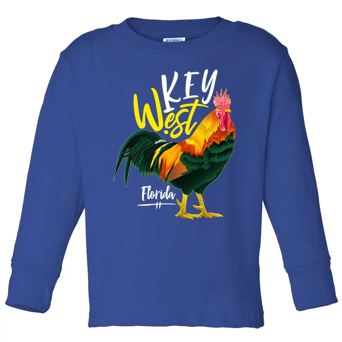 Key West Florida Keys Rooster Vacation Cruise Souvenir Gift Great Gift Toddler Long Sleeve Shirt