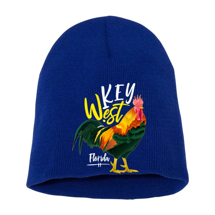 Key West Florida Keys Rooster Vacation Cruise Souvenir Gift Great Gift Short Acrylic Beanie