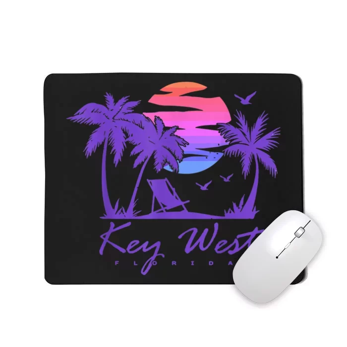 KEY WEST FLORIDA Spring Break Vacation Retro Vintage Sunset Mousepad