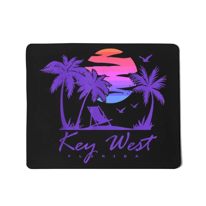 KEY WEST FLORIDA Spring Break Vacation Retro Vintage Sunset Mousepad