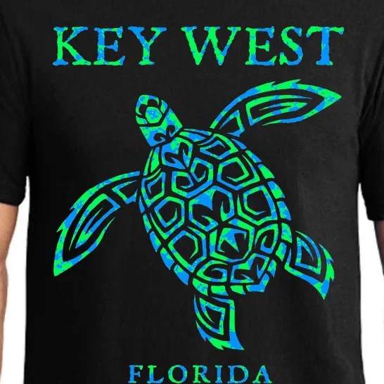 Key West Florida Sea Turtle Retro Boy Girl Vacation Souvenir Pajama Set