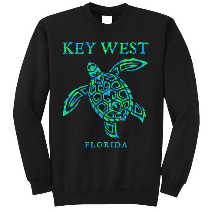 Key West Florida Sea Turtle Retro Boy Girl Vacation Souvenir Tall Sweatshirt