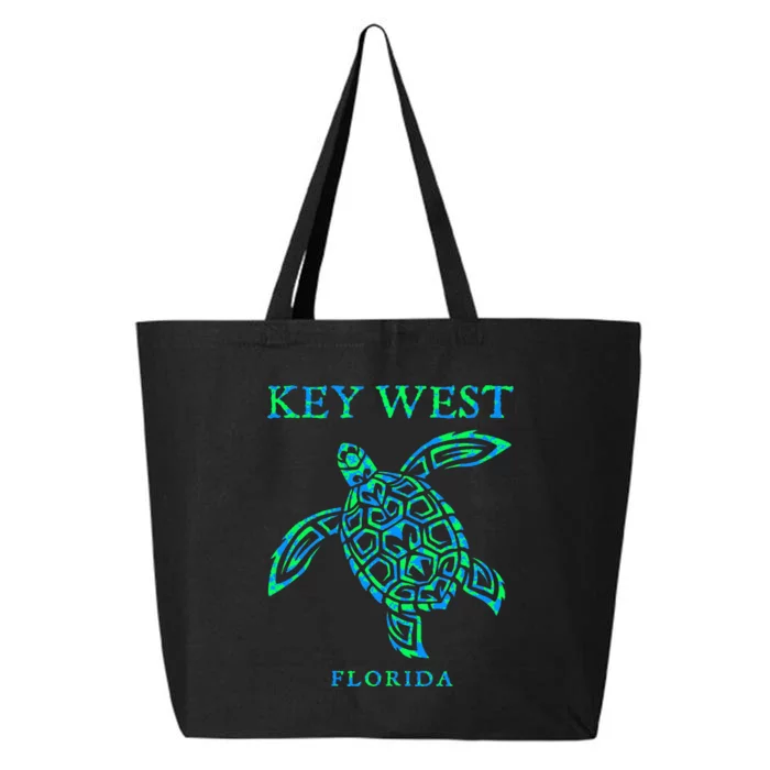 Key West Florida Sea Turtle Retro Boy Girl Vacation Souvenir 25L Jumbo Tote