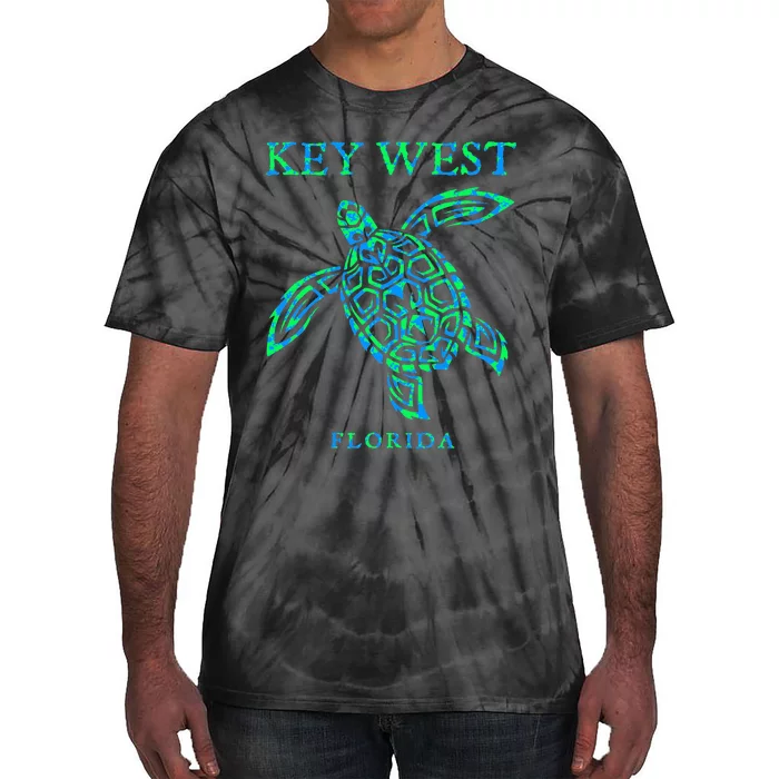 Key West Florida Sea Turtle Retro Boy Girl Vacation Souvenir Tie-Dye T-Shirt