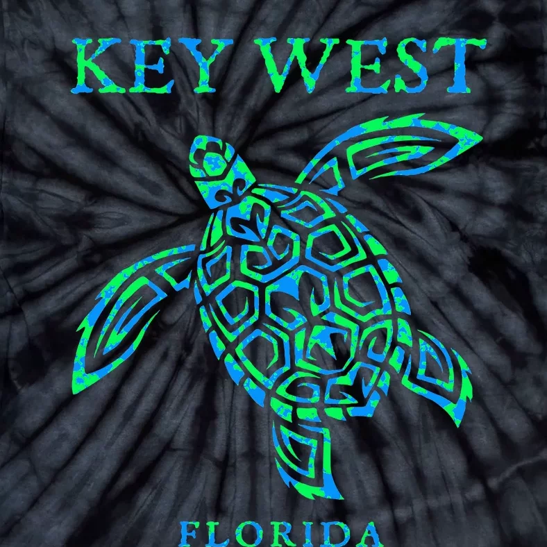 Key West Florida Sea Turtle Retro Boy Girl Vacation Souvenir Tie-Dye T-Shirt