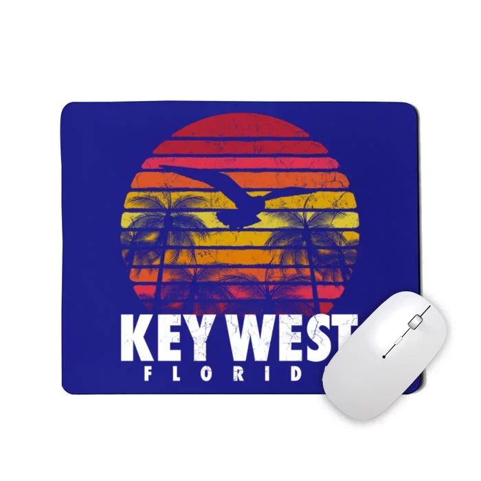 Key West Florida Vintage Retro Sunset Beach Gift Mousepad